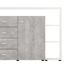 Wohnen Sideboards<Design Sideboard in Beton Optik & Weiß - Venatio