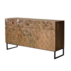 Wohnen Sideboards<Design Sideboard in Bronze und Mango Natur - Bensez