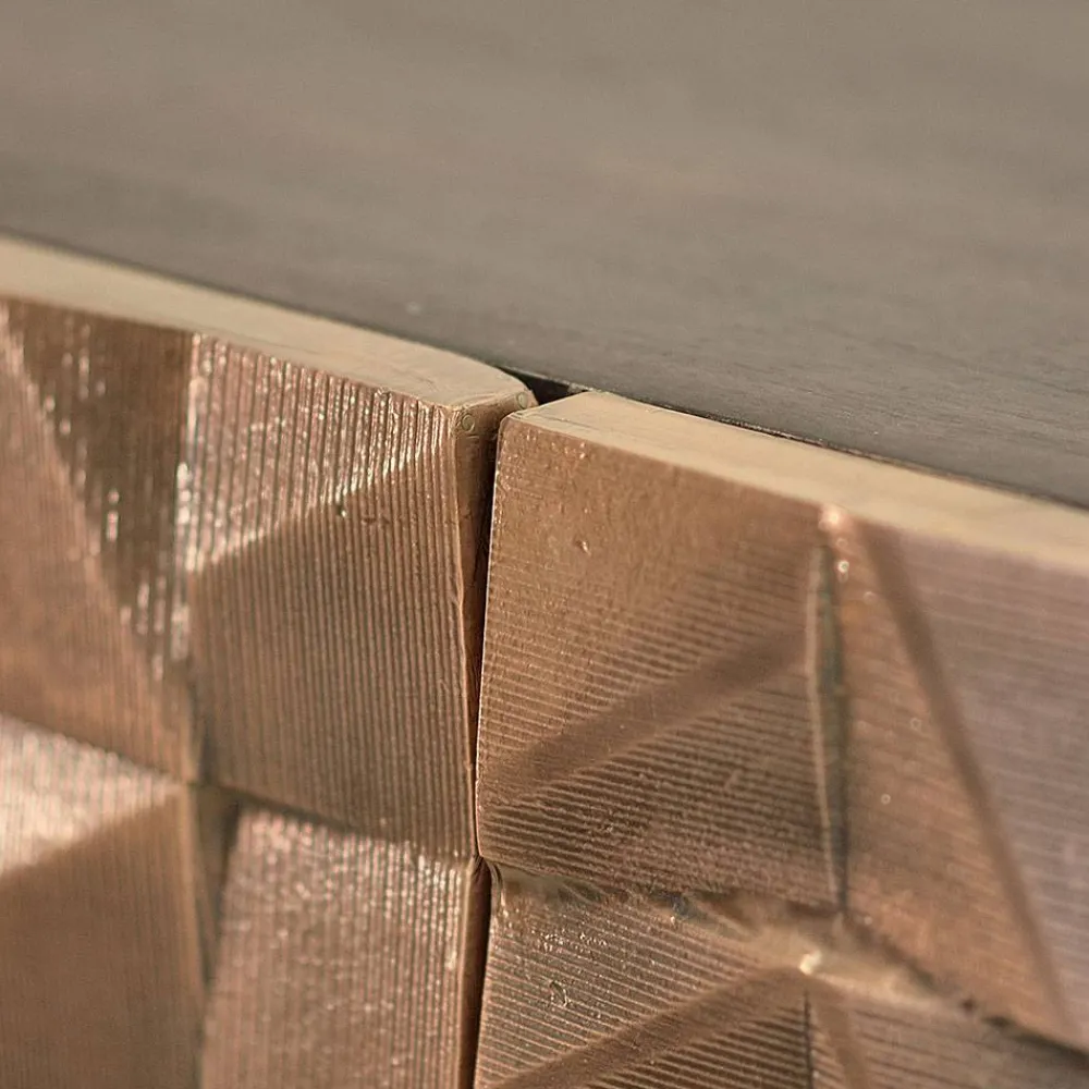 Wohnen Sideboards<Design Sideboard in Bronze und Mango Natur - Bensez