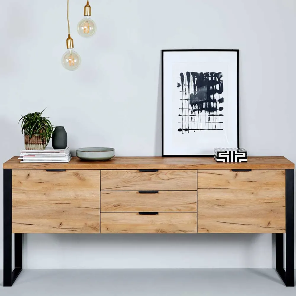 Wohnen Sideboards<Design Sideboard in Eiche Optik - Ilvensa