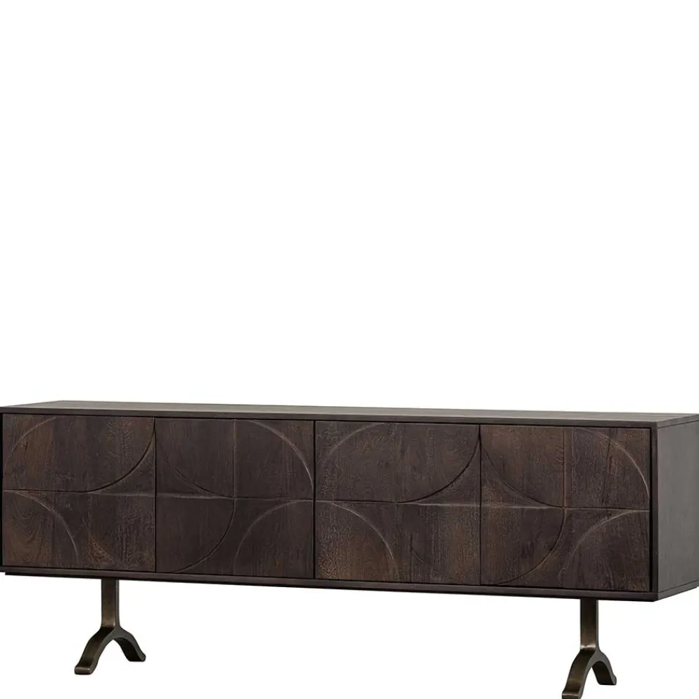 Wohnen Tv & Hifi-Möbel<Design Sideboard in Nussbaum aus Mango Holz - Pisino