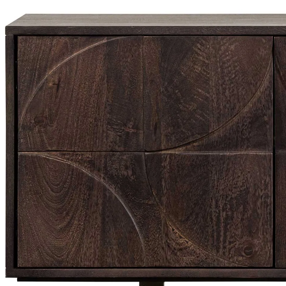Wohnen Tv & Hifi-Möbel<Design Sideboard in Nussbaum aus Mango Holz - Pisino