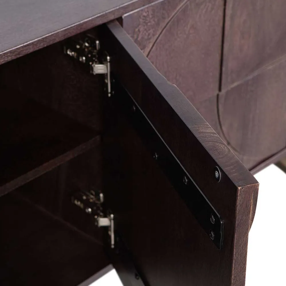 Wohnen Tv & Hifi-Möbel<Design Sideboard in Nussbaum aus Mango Holz - Pisino