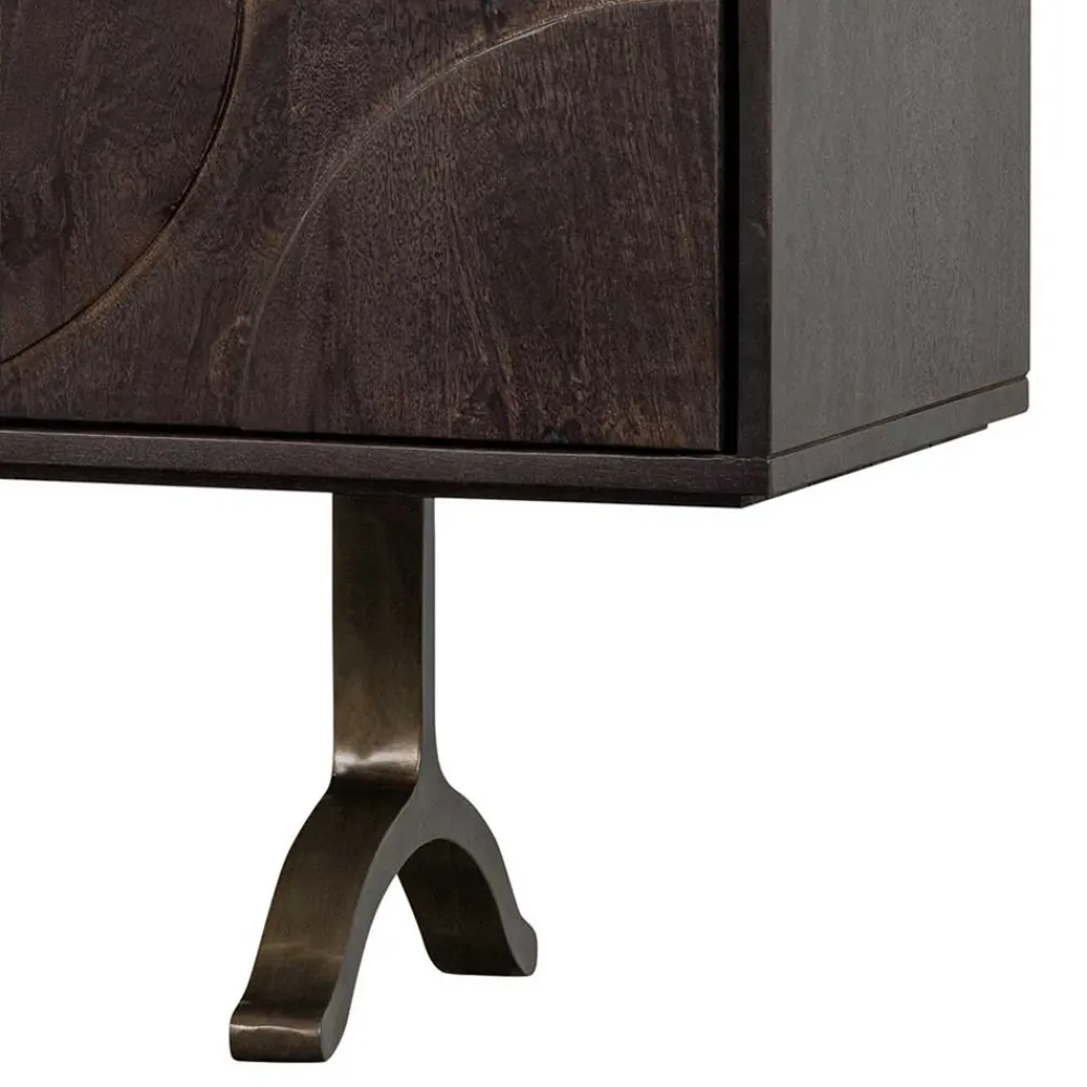 Wohnen Tv & Hifi-Möbel<Design Sideboard in Nussbaum aus Mango Holz - Pisino