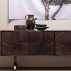 Wohnen Tv & Hifi-Möbel<Design Sideboard in Nussbaum aus Mango Holz - Pisino