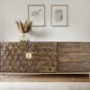 Wohnen Sideboards<Design Sideboard in Walnussbraun und Gold - Feregato