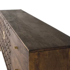 Wohnen Sideboards<Design Sideboard in Walnussbraun und Gold - Feregato