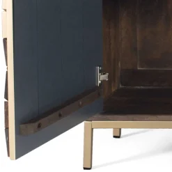 Wohnen Sideboards<Design Sideboard in Walnussbraun und Gold - Feregato