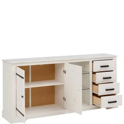 Wohnen Sideboards<Design Sideboard in Weiß mit Schwarz - Manduza