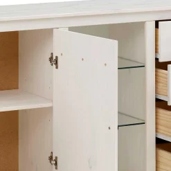 Wohnen Sideboards<Design Sideboard in Weiß mit Schwarz - Manduza