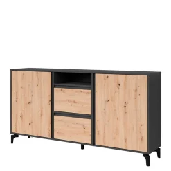 Wohnen Sideboards<Design Sideboard in Wildeiche NB & Anthrazit - Kiss