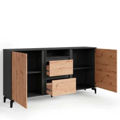 Wohnen Sideboards<Design Sideboard in Wildeiche NB & Anthrazit - Kiss