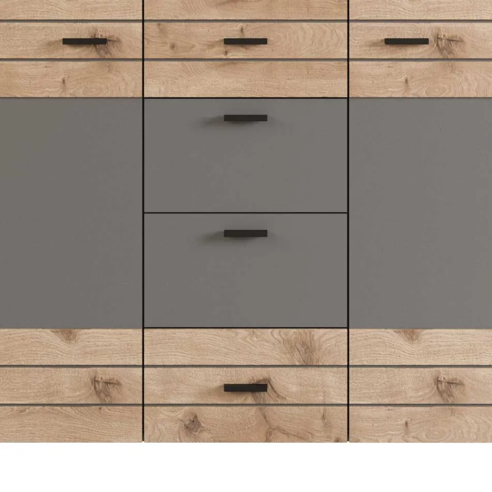 Wohnen Sideboards<Design Sideboard in Wildeiche NB & Grau - Scarlett