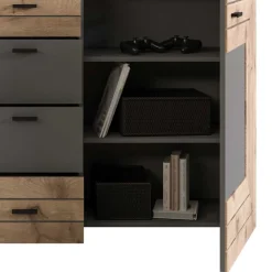 Wohnen Sideboards<Design Sideboard in Wildeiche NB & Grau - Scarlett