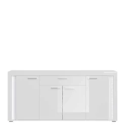 Wohnen Sideboards<Design Sideboard mit LED in Weiß Hochglanz - Gomata