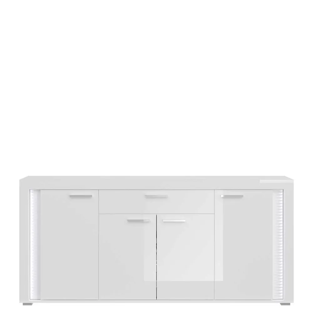 Wohnen Sideboards<Design Sideboard mit LED in Weiß Hochglanz - Gomata