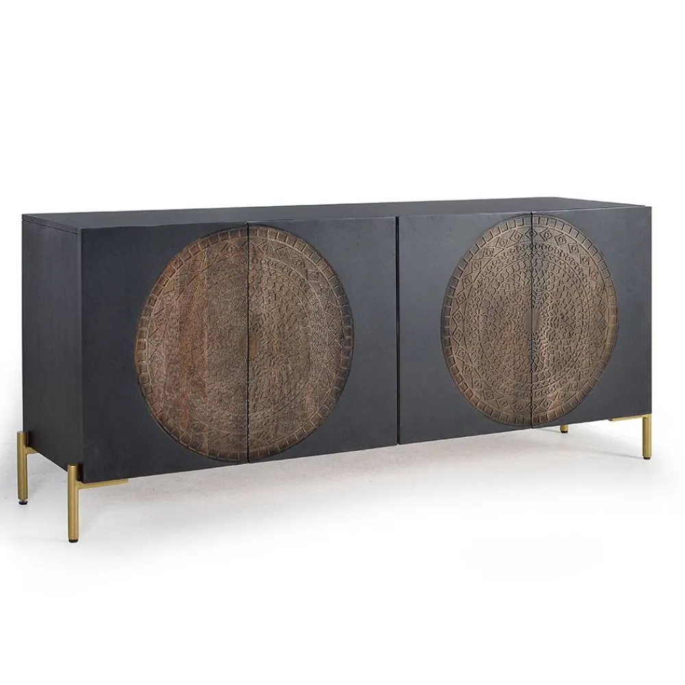 Wohnen Sideboards<Design Sideboard mit Mandala Schnitzerei - Synessa