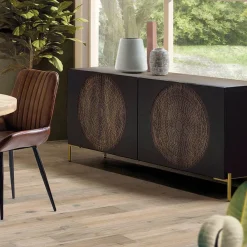 Wohnen Sideboards<Design Sideboard mit Mandala Schnitzerei - Synessa