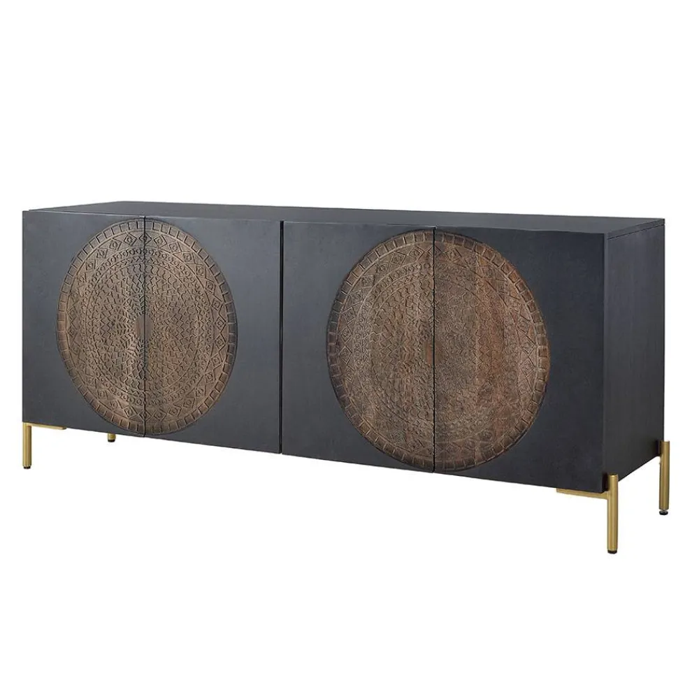 Wohnen Sideboards<Design Sideboard mit Mandala Schnitzerei - Synessa