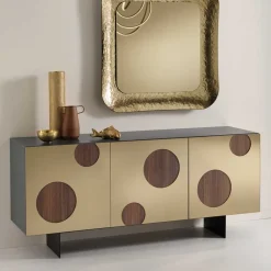 Wohnen Sideboards<Design Sideboard mit Spiegelglas in Bronze - Fino