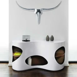 Wohnen Sideboards<Design Sideboard Regal in Weiß Hochglanz - Scarula