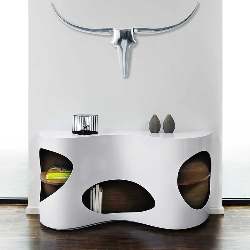 Wohnen Sideboards<Design Sideboard Regal in Weiß Hochglanz - Scarula