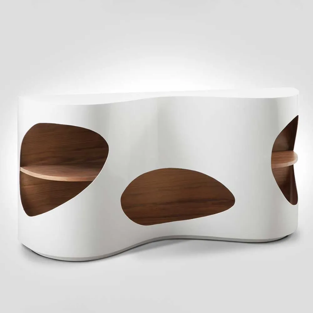 Wohnen Sideboards<Design Sideboard Regal in Weiß Hochglanz - Scarula