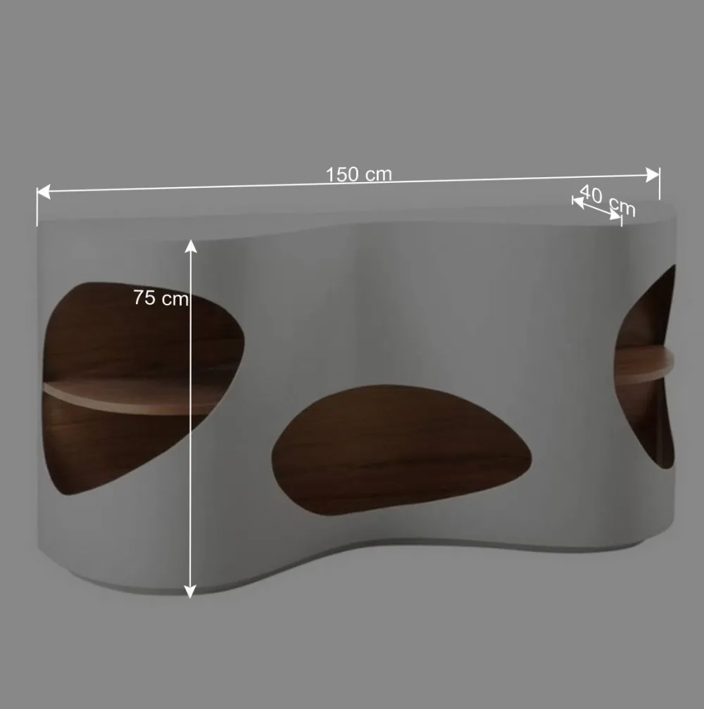 Wohnen Sideboards<Design Sideboard Regal in Weiß Hochglanz - Scarula