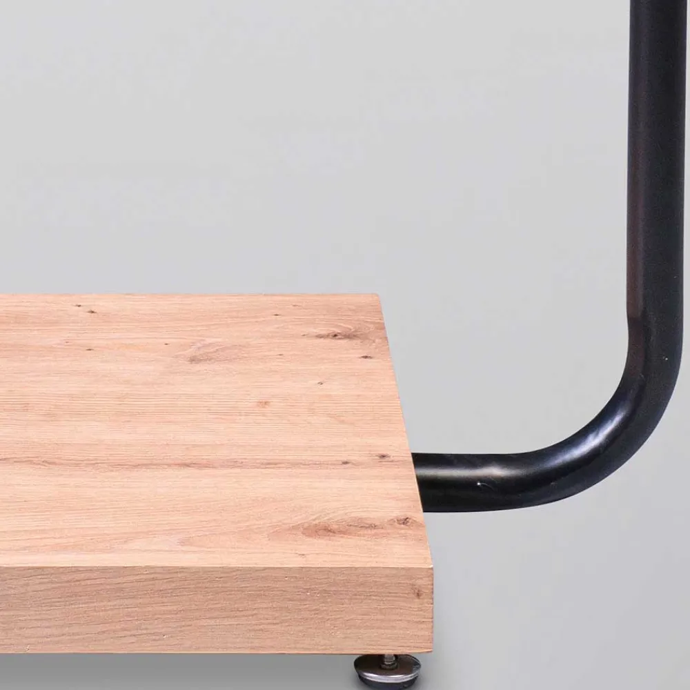 Wohnen Garderoben<Design Standgarderobe in Schwarz mit Wildeiche - Veneziana