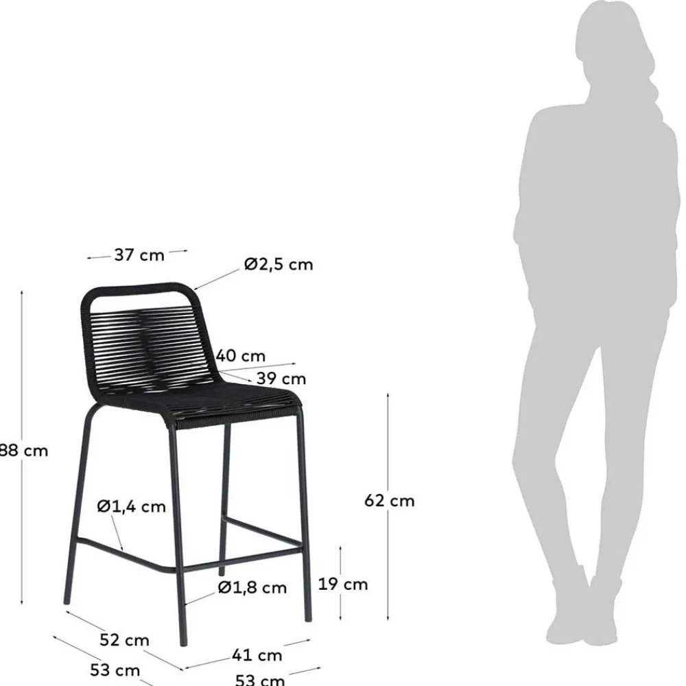Wohnen Hocker<Design Stühle mit 62 cm Sitzhöhe - Henriette (4er Set)
