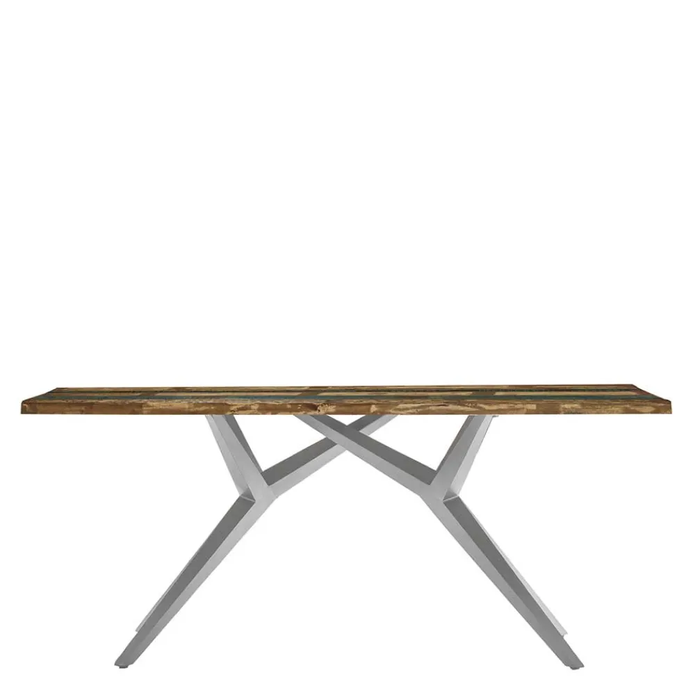 Wohnen Tische<Design Tisch mit bunter Altholzplatte Shabby - Enyi