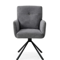 Wohnen Stühle<Design Tischsessel in Grau - drehbar - Portland S (2er Set)