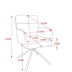 Wohnen Stühle<Design Tischsessel in Grau - drehbar - Portland S (2er Set)