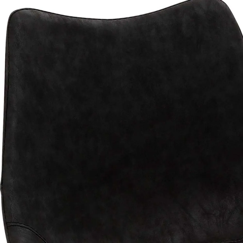 Wohnen Hocker<Design Tresenstuhl in Schwarz & Edelstahl - Polaris