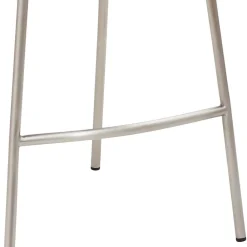 Wohnen Hocker<Design Tresenstuhl in Schwarz & Edelstahl - Polaris
