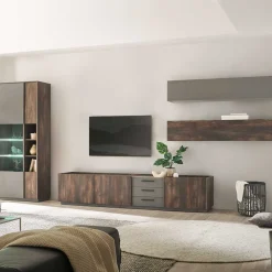 Wohnen Wohnwände<Design TV Anbauwand Möbelset - Mundo (vierteilig)