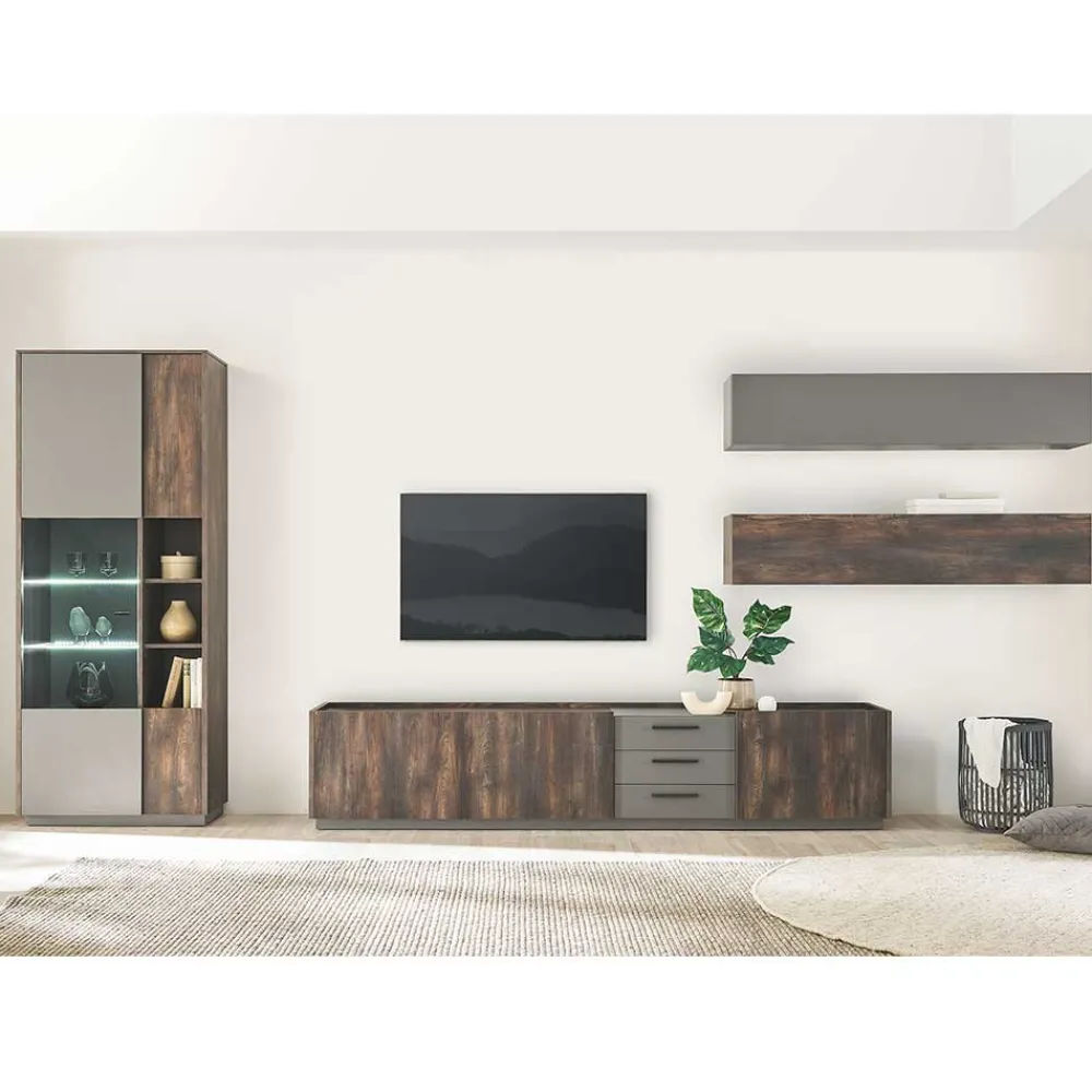 Wohnen Wohnwände<Design TV Anbauwand Möbelset - Mundo (vierteilig)