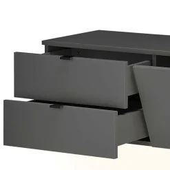 Wohnen Wohnwände<Design TV Anbauwand zweifarbig - Cruzca (dreiteilig)