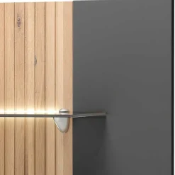 Wohnen Wohnwände<Design TV Anbauwand zweifarbig - Cruzca (dreiteilig)