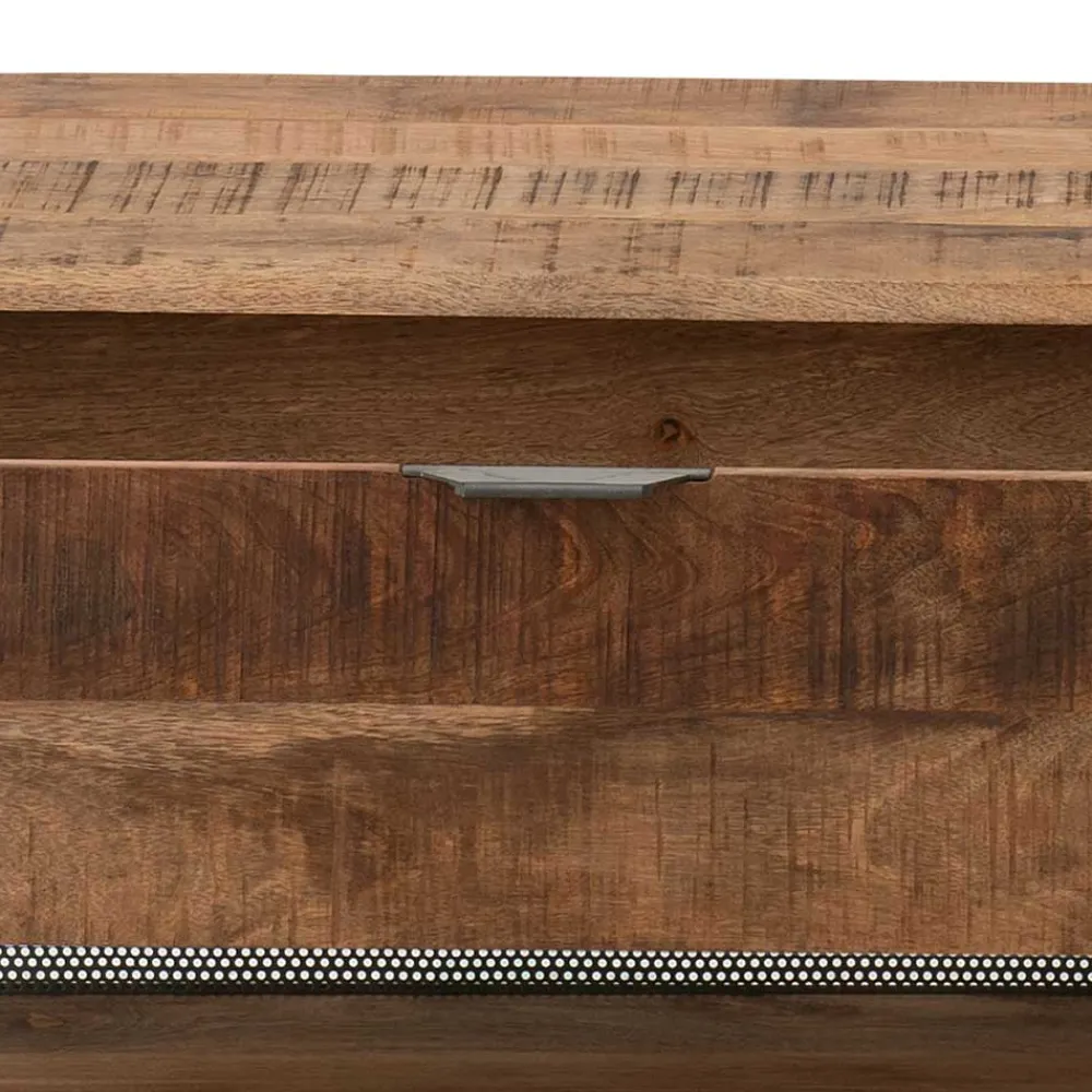 Wohnen Tv & Hifi-Möbel|Lowboards<Design TV Board aus Recyclingholz & Metall - Acira