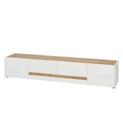 Wohnen Tv & Hifi-Möbel|Lowboards<Design TV Board in Weiß & Wildeiche Optik - Nonessia