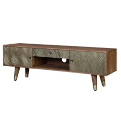 Wohnen Tv & Hifi-Möbel|Lowboards<Design TV Kommode aus Mangoholz und Metall - Filurina