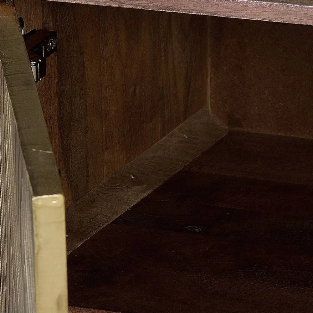 Wohnen Tv & Hifi-Möbel|Lowboards<Design TV Kommode aus Mangoholz und Metall - Filurina