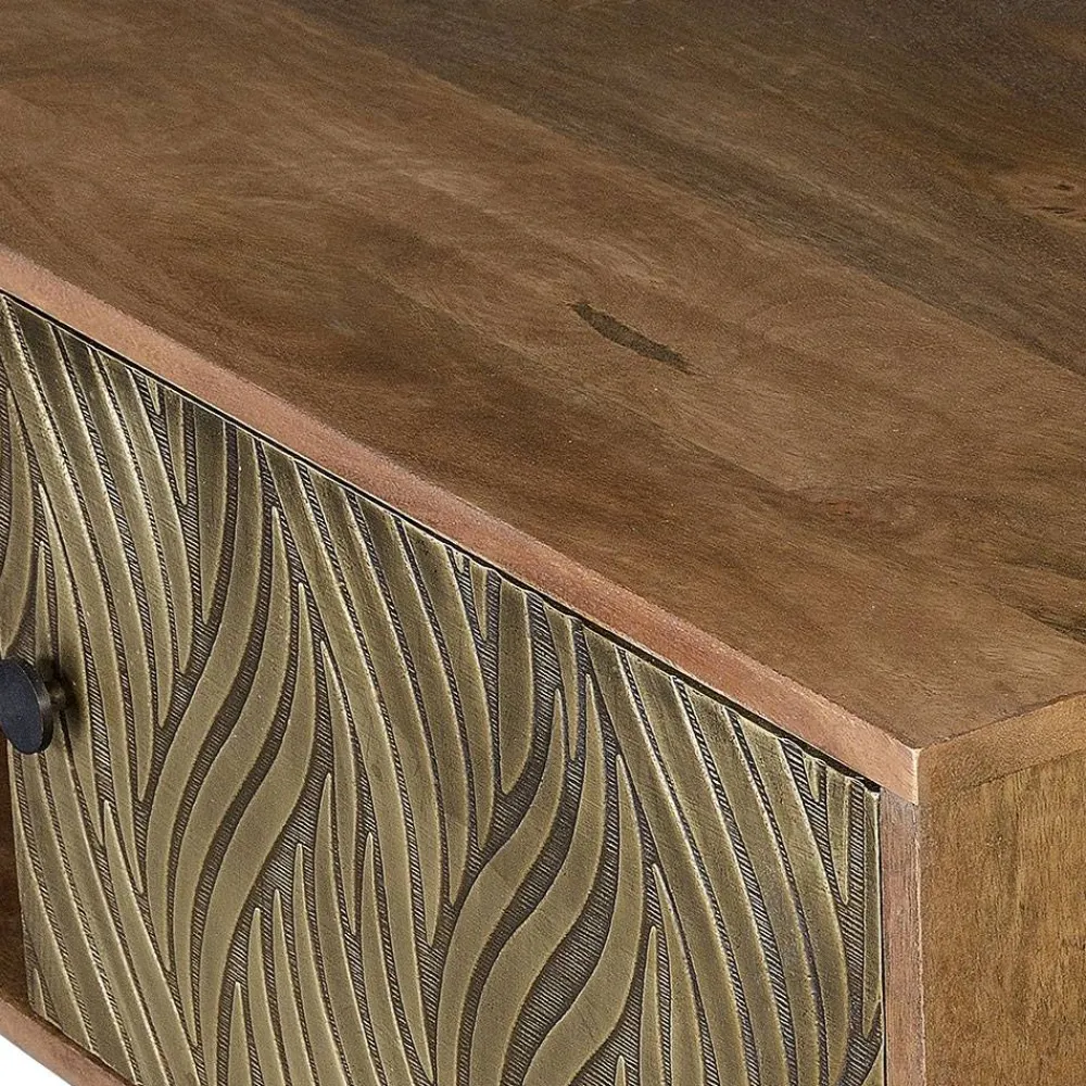 Wohnen Tv & Hifi-Möbel|Lowboards<Design TV Kommode aus Mangoholz und Metall - Filurina