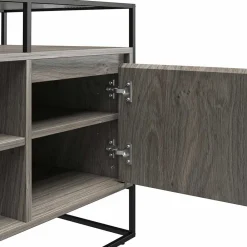 Wohnen Tv & Hifi-Möbel|Lowboards<Design TV Kommode in Eiche Grau - Midland