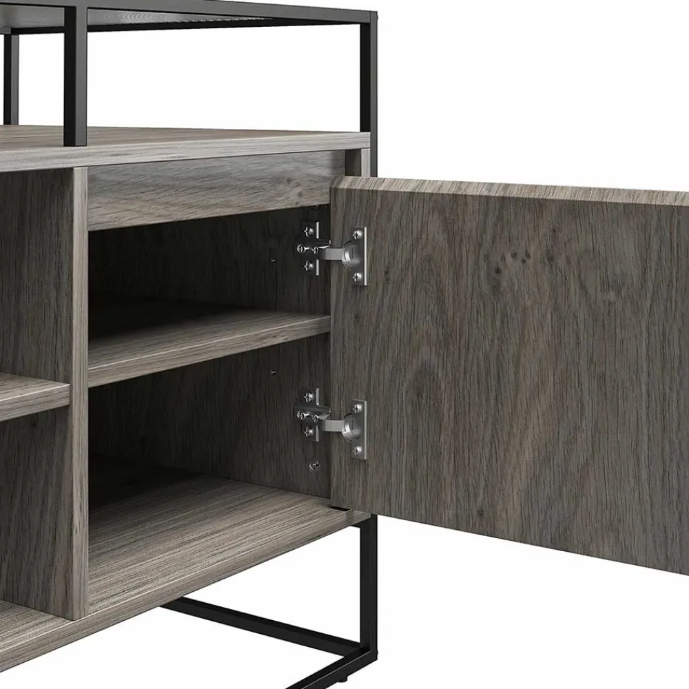 Wohnen Tv & Hifi-Möbel|Lowboards<Design TV Kommode in Eiche Grau - Midland