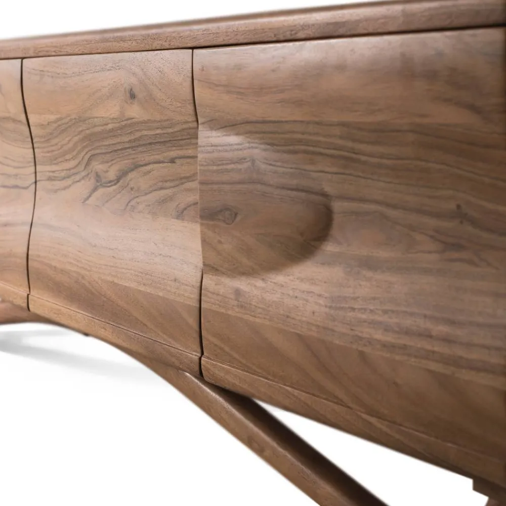 Wohnen Tv & Hifi-Möbel|Lowboards<Design TV Lowboard aus Akazie Massivholz - Endra