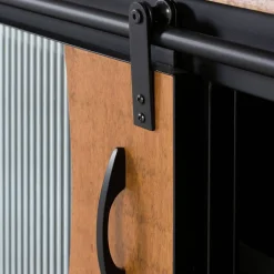 Wohnen Tv & Hifi-Möbel|Lowboards<Design TV Lowboard aus Mangoholz und Metall - Aglia