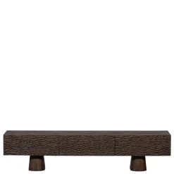 Wohnen Tv & Hifi-Möbel<Design TV Lowboard aus Mangoholz in Walnuss Braun - Glancossa