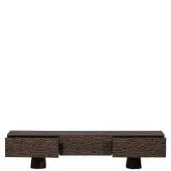 Wohnen Tv & Hifi-Möbel<Design TV Lowboard aus Mangoholz in Walnuss Braun - Glancossa